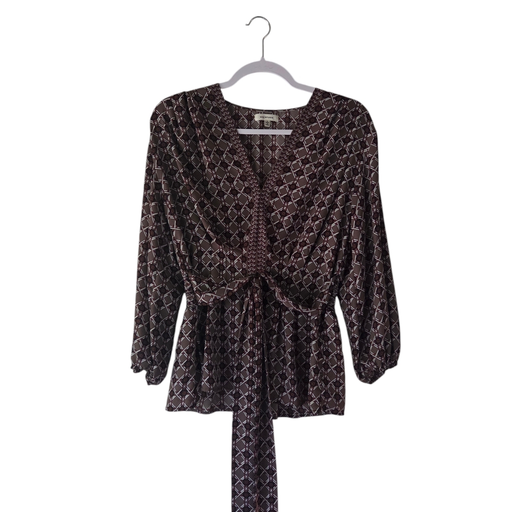 Max Studio Geometric Patterned Blouse